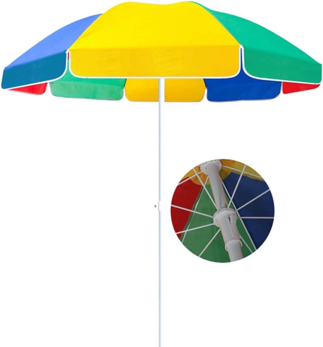 Kleine Parasol - Tuinparasol Balkonparasol - Buiten Zonnen - Met Zwengel - 2.2 Meter - Kleurrijk