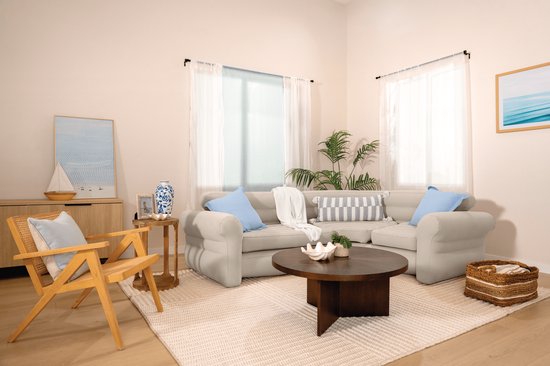 Intex Opblaasbare hoekbank - beige - 257x203x76 cm (bxlxh) van Intex — afbeelding 4