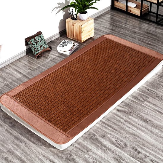 Futon Matras - Japans Matras Tatami - Comfortabel Slapen - Hoge Dichtheid Vulling - Queen 150x200 cm - Bruin — afbeelding 4