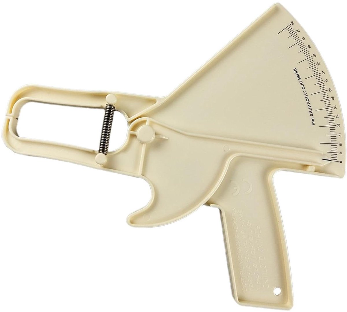 Lichaamsvetmeter - Huidplooimeter Vetmeter - Fitness Doelen Bijhouden - Veerbelast Mechanisme - 0-80 mm - Beigegeel