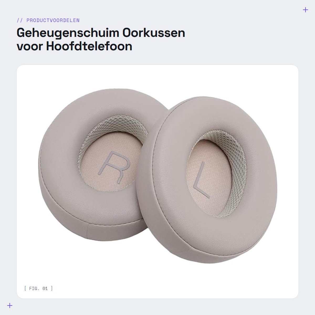 Dailygoods- Hoofdtelefoonkussen Geheugenschuim - Oorkussen Vervanging - Aonic 50/40 - SRH1540 - Eenvoudig te Installeren - Verbeterde Geluidskwaliteit - Oordopjes