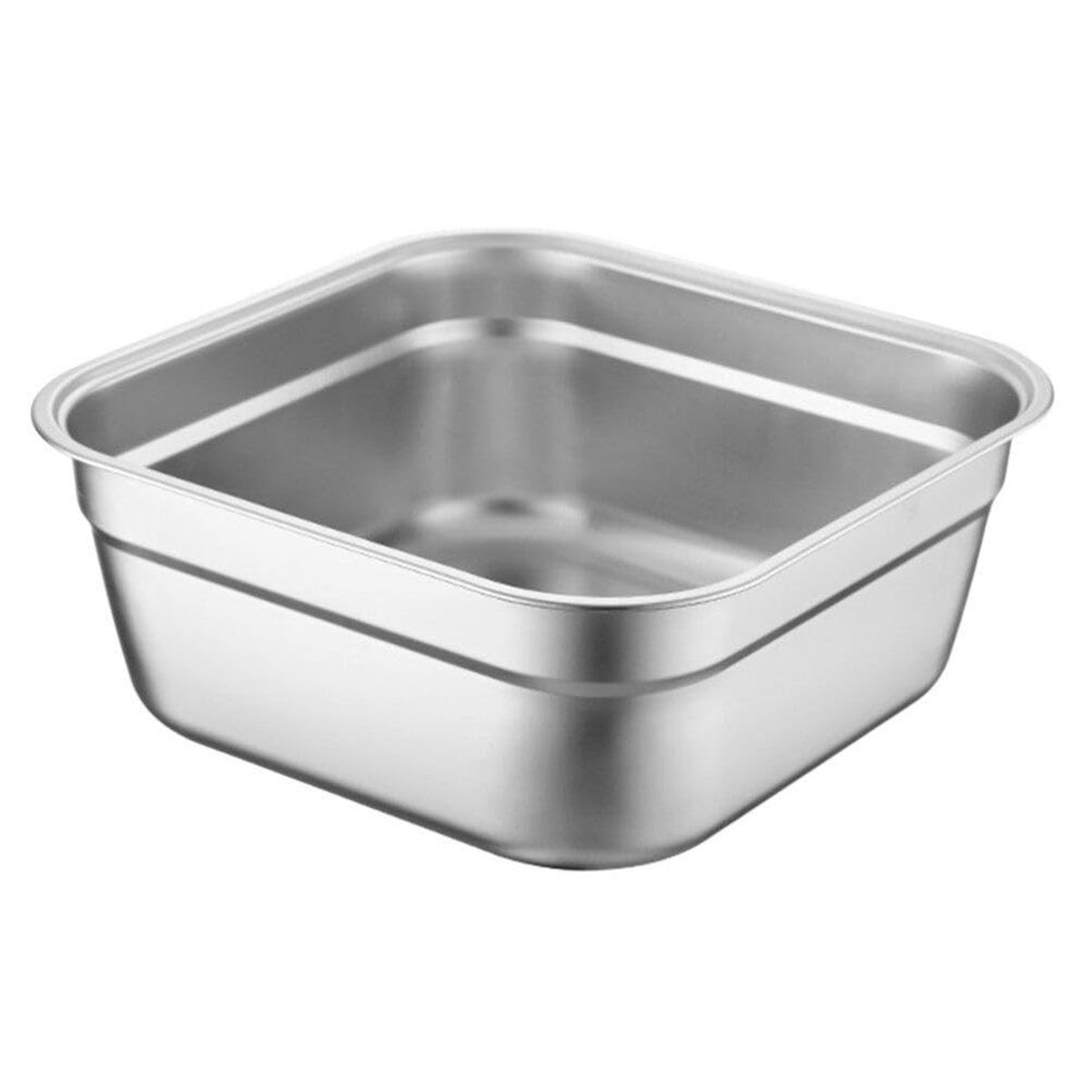 Dailygoods- Vierkante Kom - Roestvrij Staal - Grote Capaciteit - Keukenbak - Fruitpot - Groentekom - Eenvoudig Ontwerp - Keukenkom