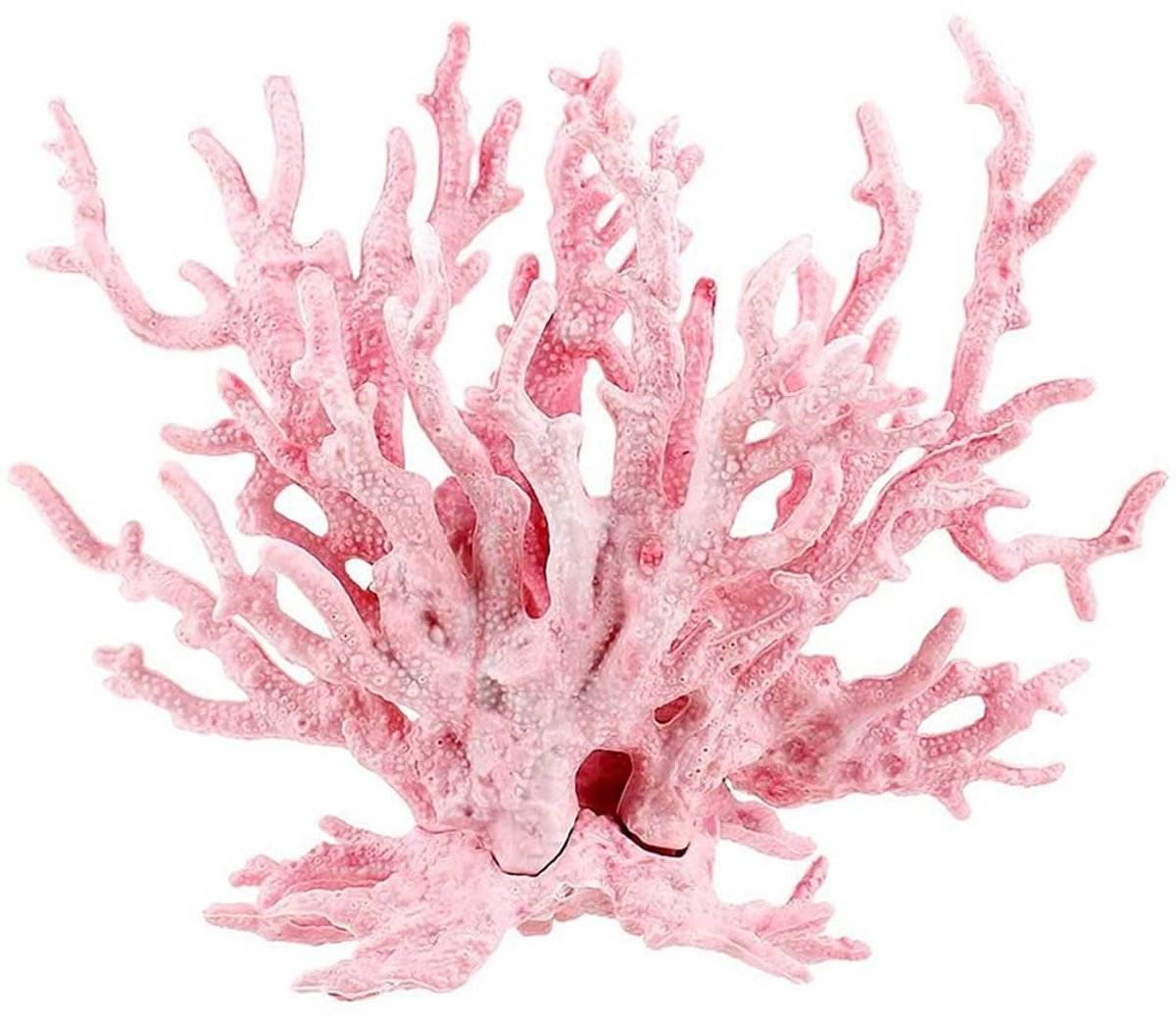 Dailygoods- Nep Koraal 2 Stuks - Kunstmatige Koraal Plant - Takvormige Hars Decoratie - Roze Aquarium Ornament - 17x13 cm - Gemakkelijk Schoon Te Maken - Aquariumdecoratie