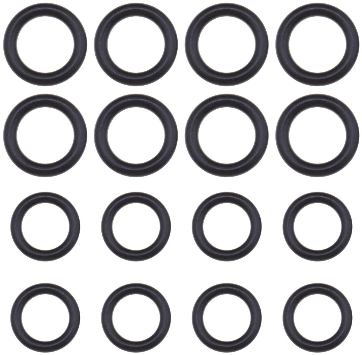 Dailygoods- O-ringen set 50 stuks - Rubber - Sluitringen - Afdichtingen - Vervanging voor 1/4 inch / 3/8 inch - Buitendiameter 14,0 mm / 17,1 mm - Afdichtringen