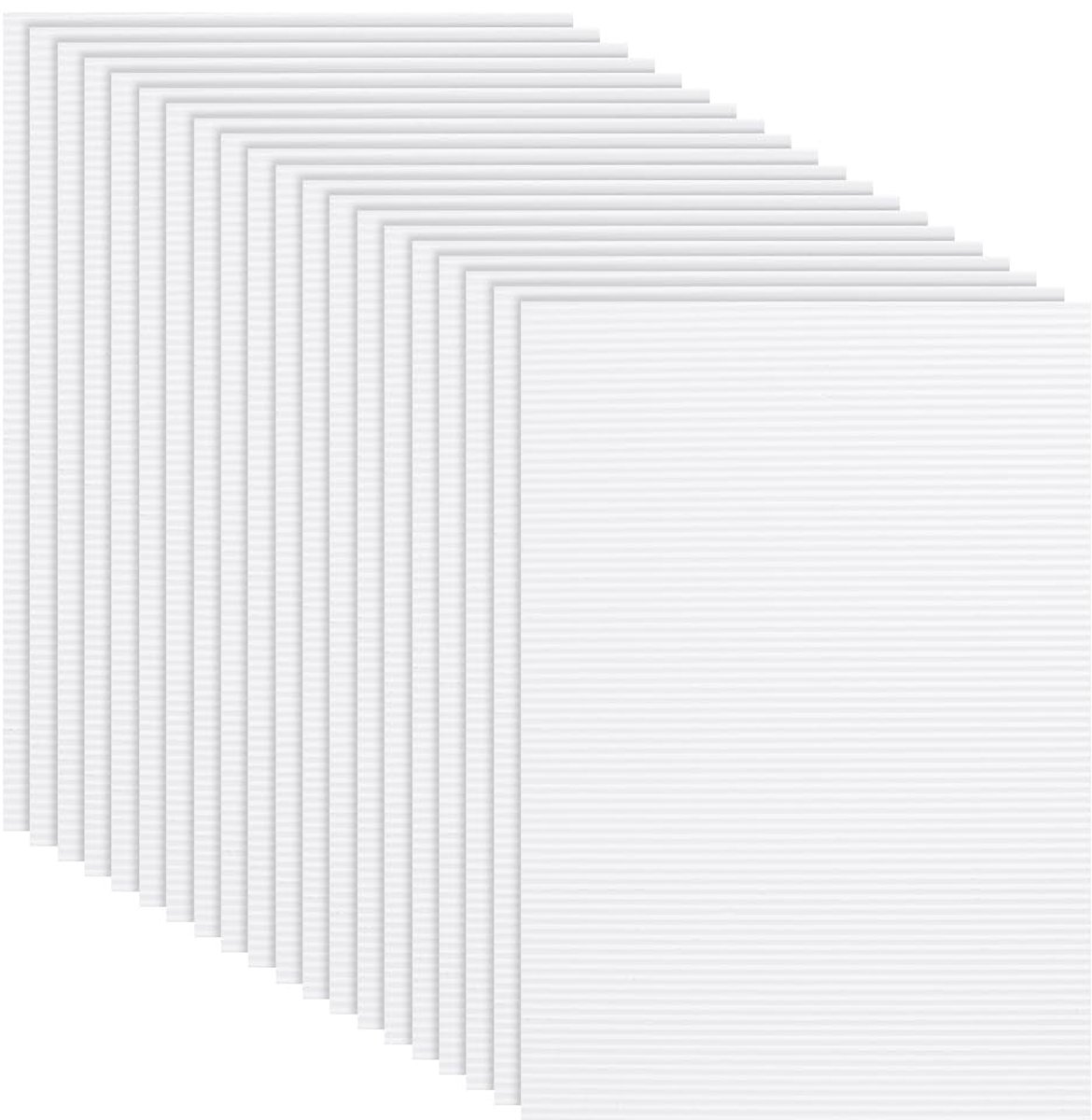 Dailygoods- Golfkartonnen Vellen 20 Stuks - 30 x 21 cm - Inzetstukken voor Verpakking - Doe-het-zelf Ambachten - Modelbouw - Witte Kleur - Kartonvellen