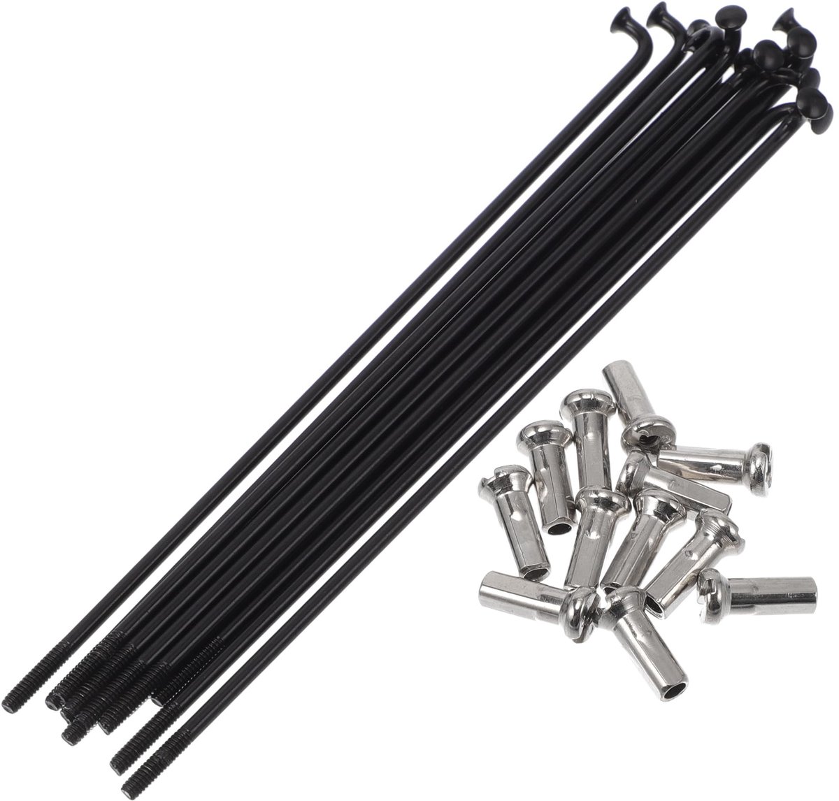 Dailygoods- Fiets Spaken 14G 110mm - Roestvrij Staal - Zwart - Set van 1 - Duurzaam - Upgrade voor Fietswielen - Wielspaken