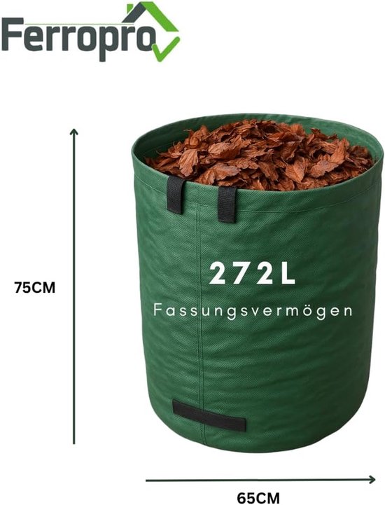 Tuinafvalzakken - Vuilniszakken - Tuin opruimen - Zelfstaand - 272 liter - Groen — afbeelding 3