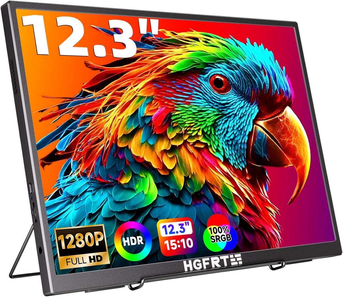 Draagbare Monitor - Extra Scherm - Mobiel Werken - FHD 1920x1280 - 31.8 cm - Zwart