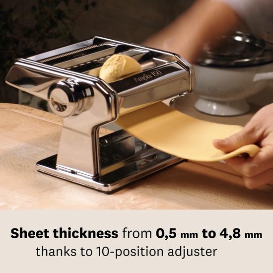 Pastamachine Groot - Pastaroller - Verse Pasta Maken - 3 Pastasoorten - 150 mm breed - Zilver — afbeelding 5
