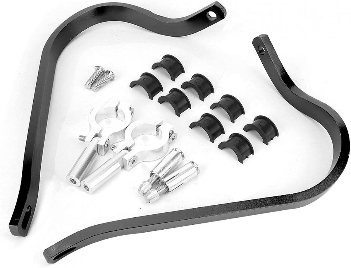 Motorfiets Handbescherming - Stuurbeschermers - Veilig Rijden - Anti-val Aluminium - 2 stuks - Zwart