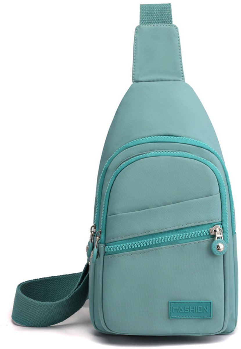 COOAU - Kleine schouder/crossbodytas - 5 opbergvakken en kabelopening - Schoudertas, crossbodytas, heuptas, crossbody - Dames & Heren - Groen