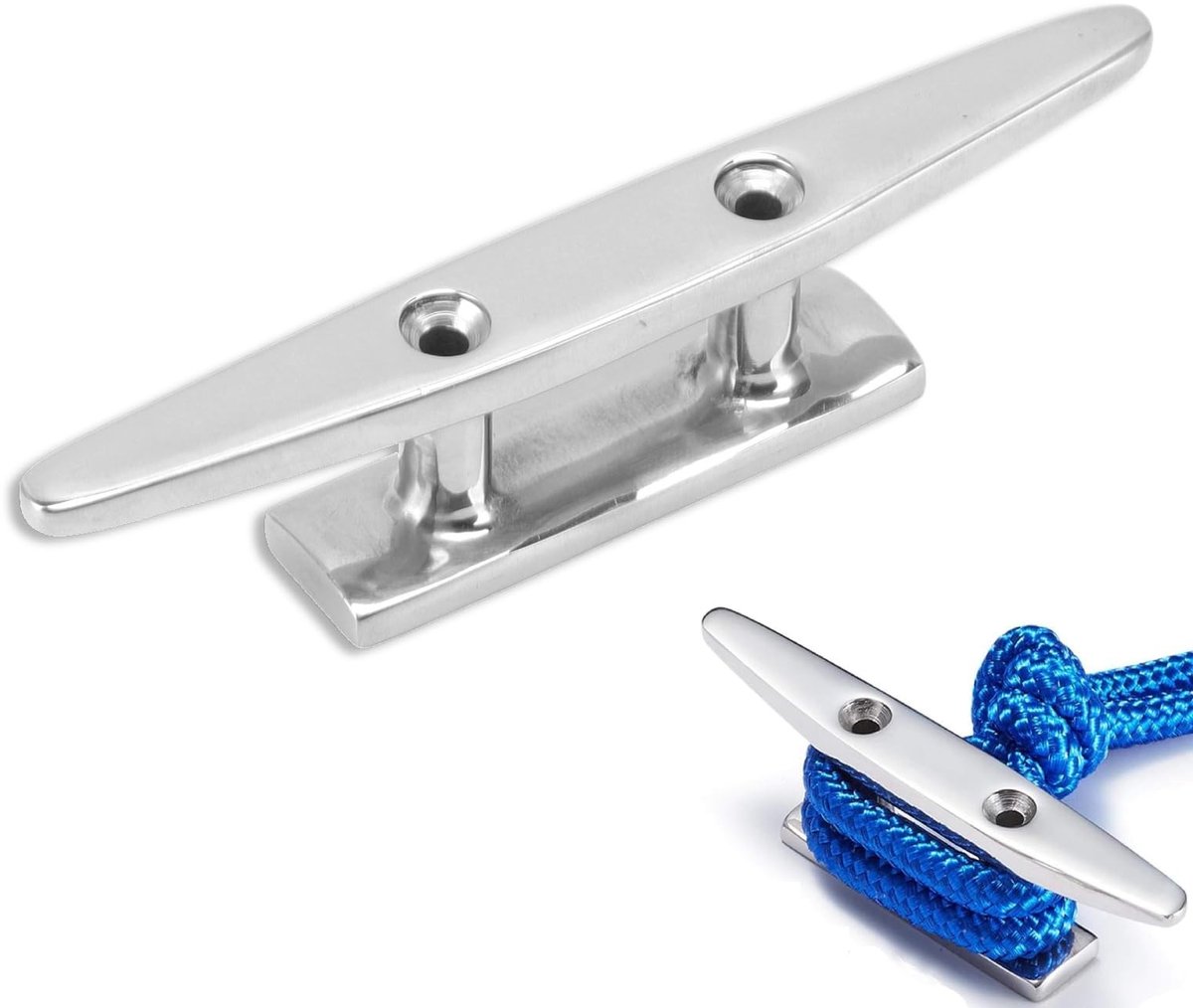 Dailygoods- Bootcleat Roestvrij Staal - Vervangingscleat - Marine Dek Touwbevestiging - Meerdere Toepassingen - Duurzaam - Weerbestendig - Dockcleat