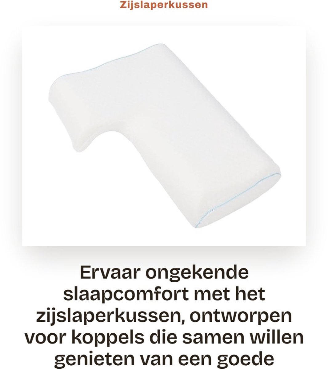 Dailygoods- Zijslaperkussen Orthopedisch - Traagschuim - Verwijderbare Kussensloop - Koppelkussen - Armsteun - Comfortabele Slaaphouding - Kussen