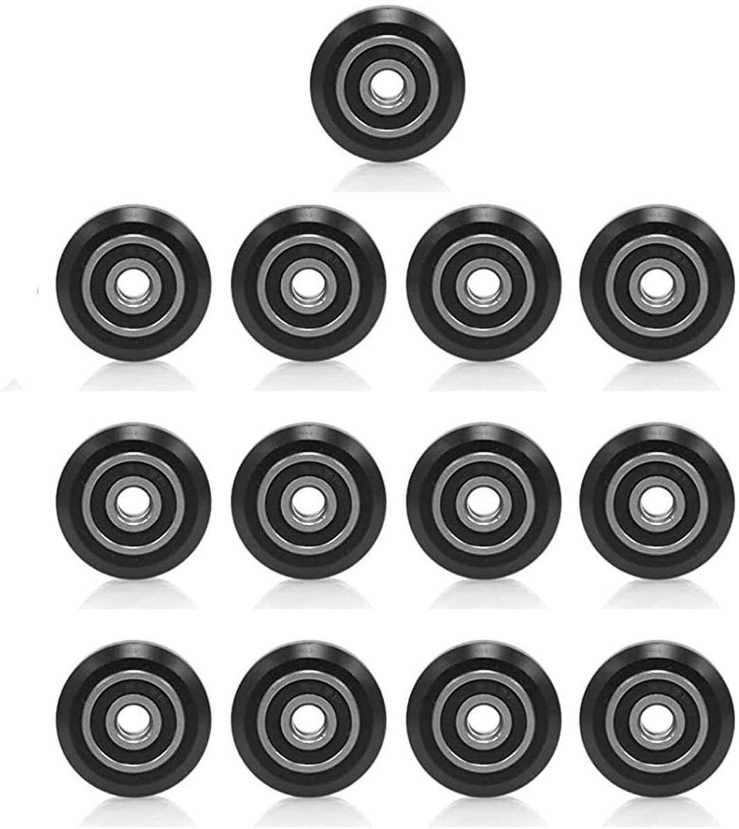 Dailygoods- Kogellager Hoogwaardige Kwaliteit - 3D Printer Lager - POM Rad - Rubberen Buitenring - Geluidsarm - Boordiameter 5 mm - Lagers