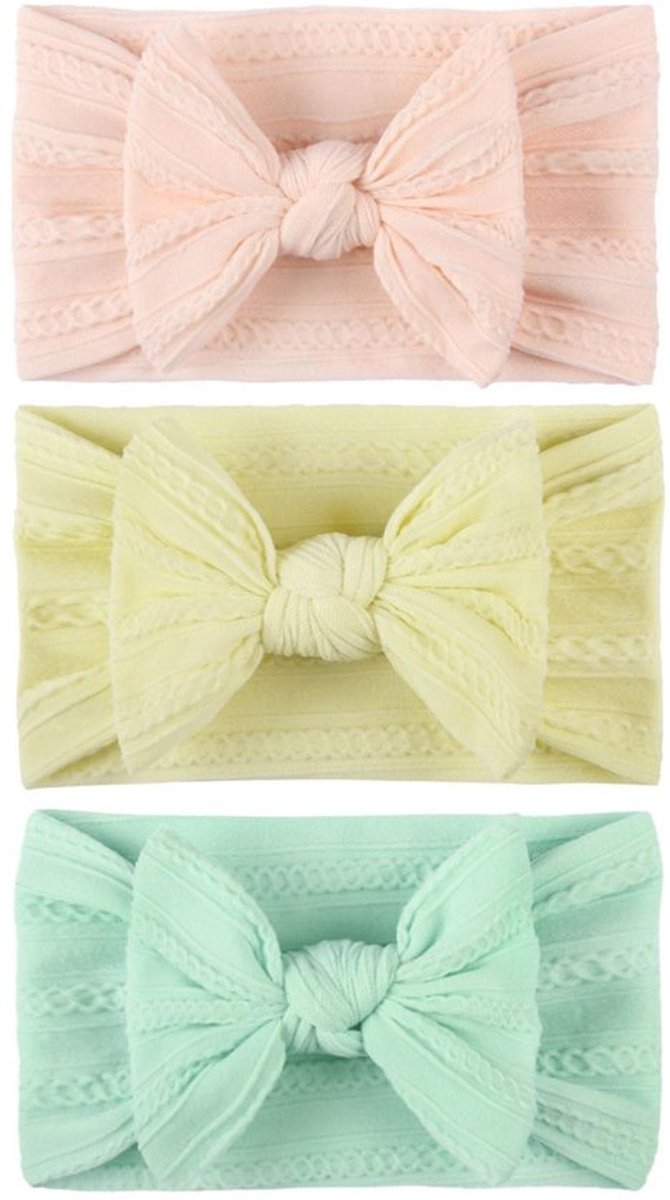 Dailygoods- Hoofdbanden Zacht - Baby Hoofdbanden 3 Stuks
