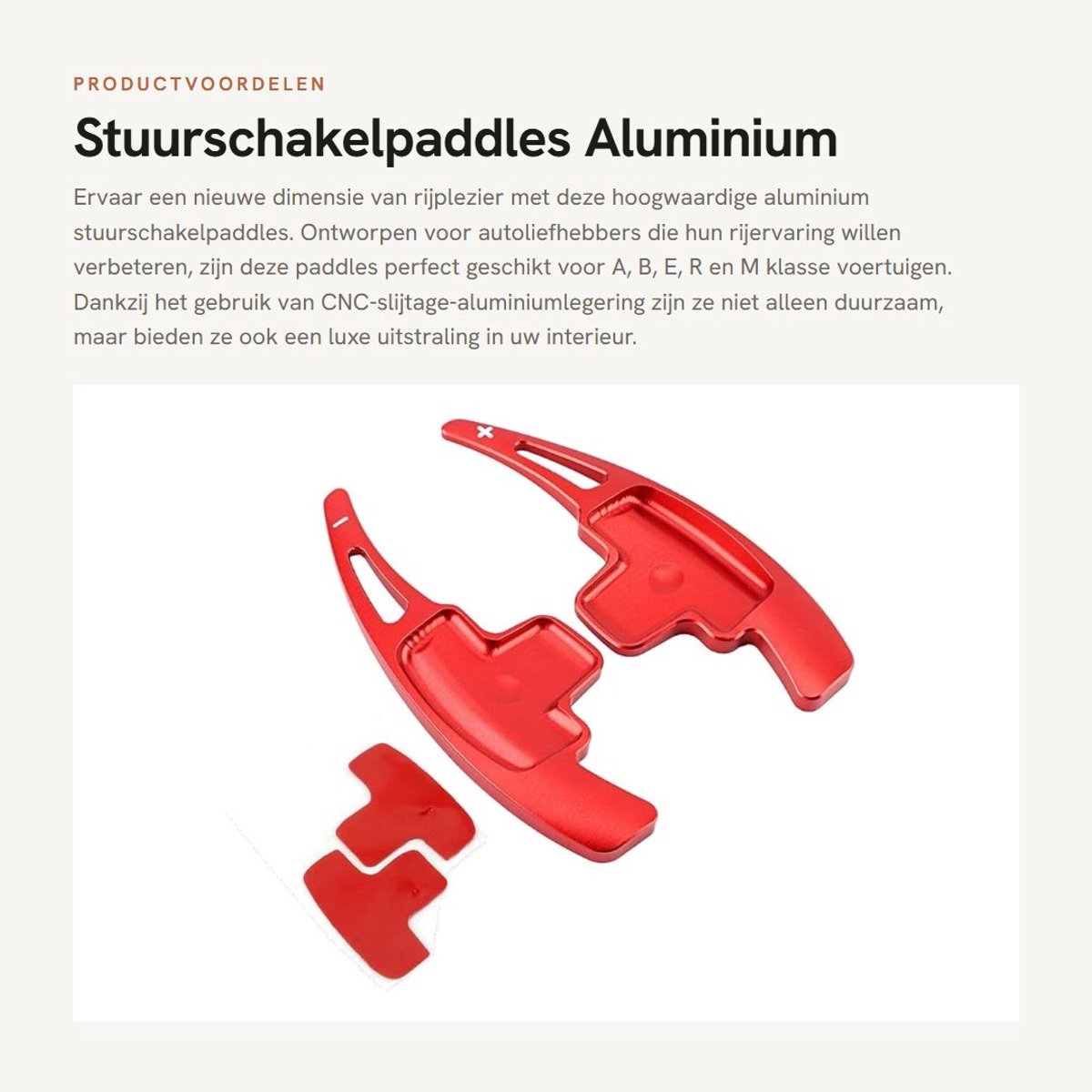 Dailygoods- Stuurschakelpaddles Aluminium - Geschikt voor Benz A/B/E/R/M Klasse - Duurzaam - Eenvoudig te installeren - 1 paar - Mat oppervlak - Schakelpeddels