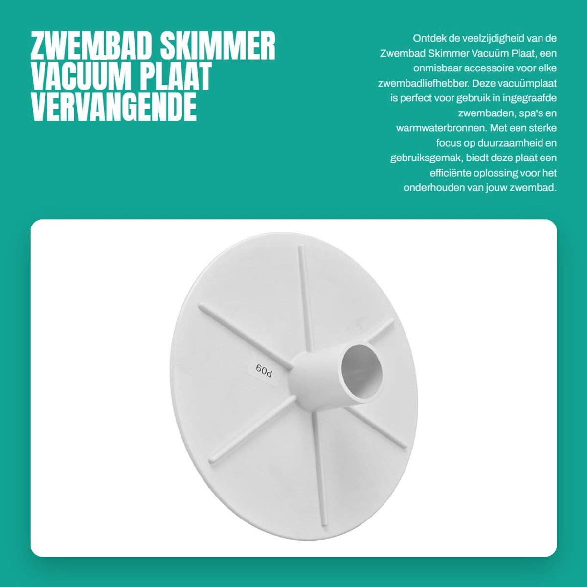 Dailygoods- Skimmerdeksel Vervangend - Vacuümplaat - Zwembad - Spa - Warmwaterbron - Hoogwaardig Kunststof