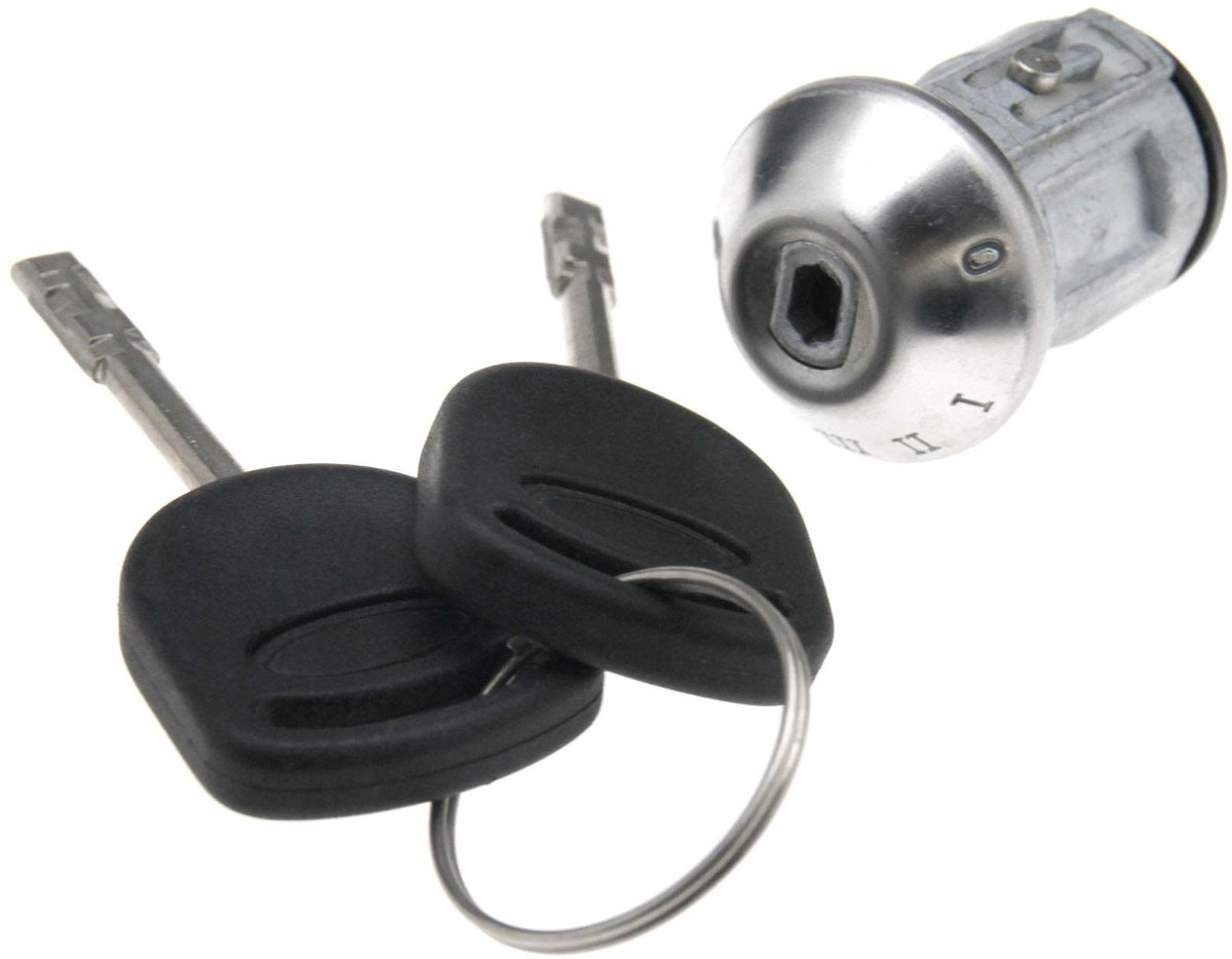 Dailygoods - 2 Keys Ignition Barrel Lock Switch Cylinder - Power Steering Reparatie - Zilver - Geschikt voor Ford Transit MK6 2000-2006 - Inclusief 2...