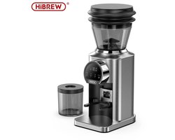 Emvae Koffiemolen - Koffiemolen Elektrisch - Bonenmaler - 31 Maalstanden - 48mm Titanium Burrs - Touchscreen - 180W - Zilver/Zwart
