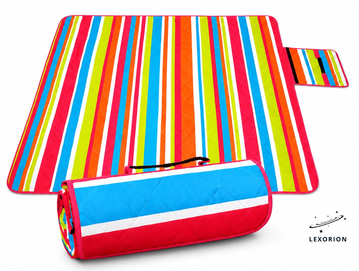 Lexorion Waterproof Picknickkleed 150x200 cm – Zand & Waterafstotend Outdoor Picknickdeken – Opvouwbaar met Draagtas – Strand, Park & Camping Mat