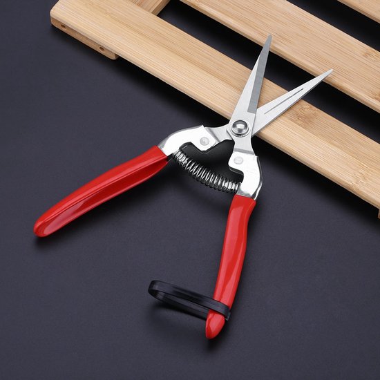 longziming - Tuinschaar - Oogstschaar - Snoeischaar - RVS - Met Veermechanisme en Vergrendeling - Voor Bloemen, Groenten en Fruit - 20,5 cm van longziming — afbeelding 3