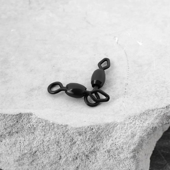 Vissen Swivels - Ronde Ruit - 100 stuks - Zwart - Zeekarper - Zoetwater - Geschikt voor Vissen - 14mm van VISSEN — afbeelding 4