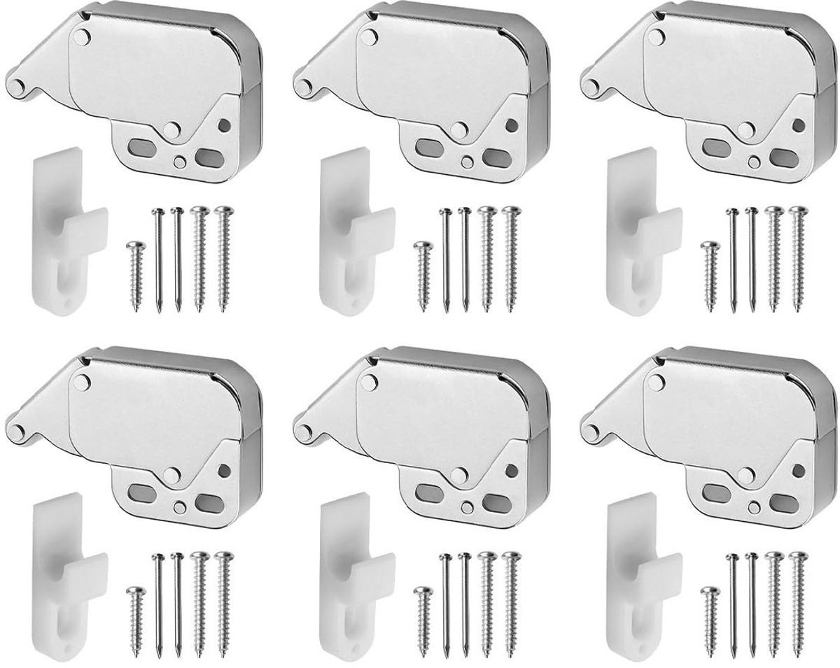 Dailygoods - 6 Stuks Mini-Grendel voor Kast en Deuren