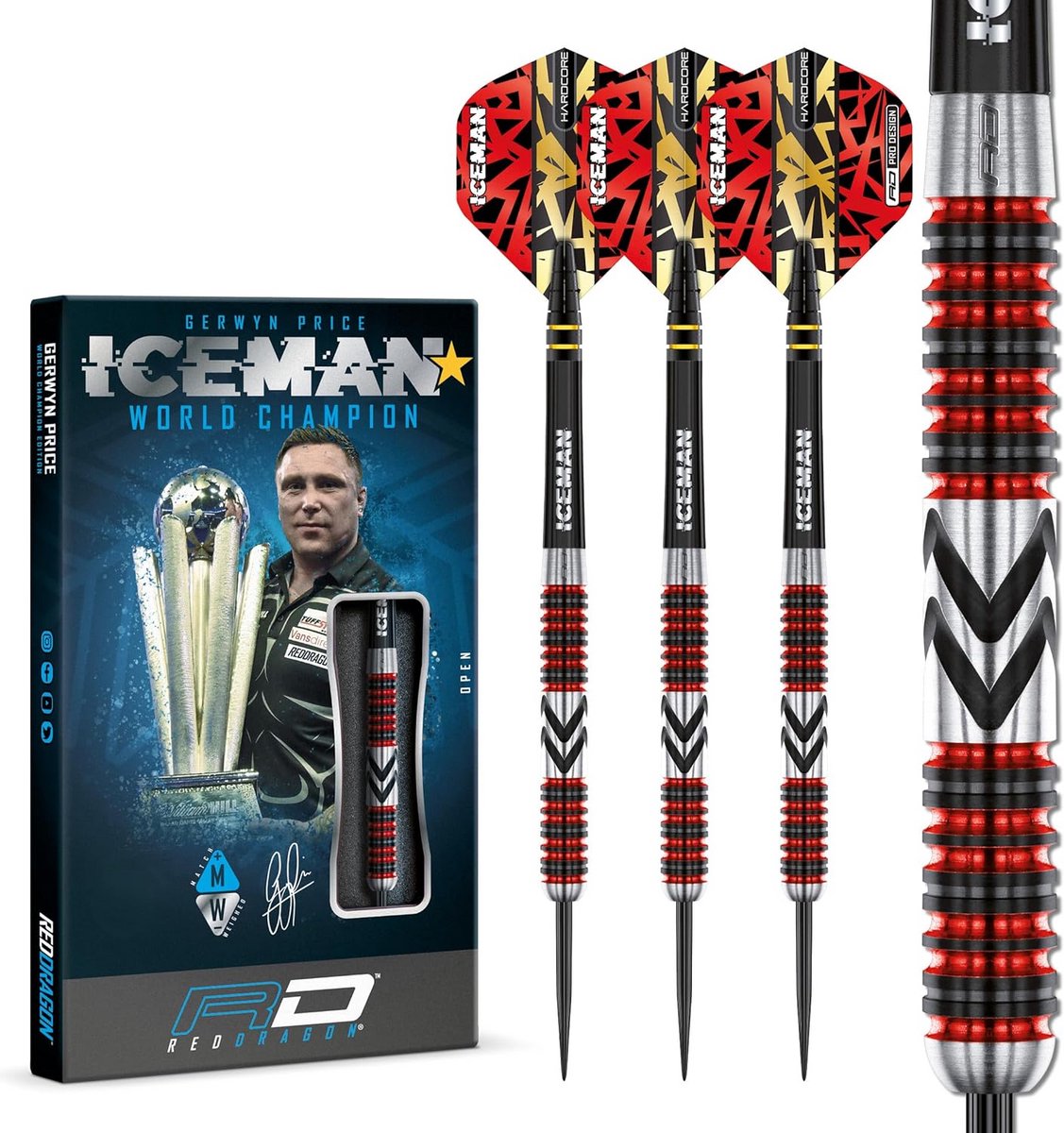 Tungsten Dart Set - Pijltjes Set - Precisie Werpen - 90% Premium Kwaliteit - 23g - Rood Zwart