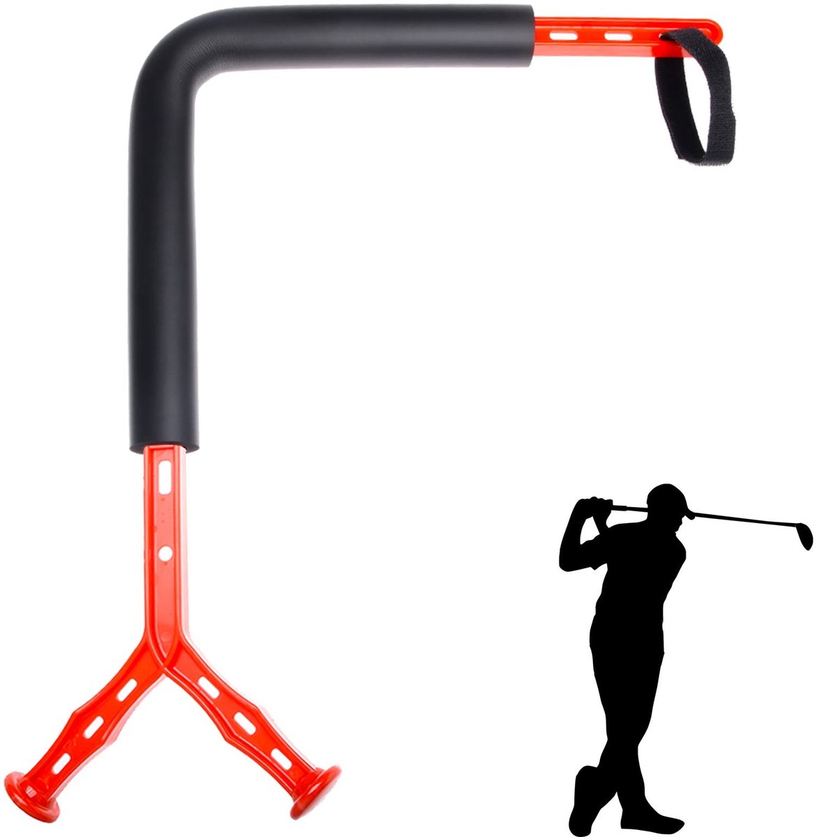 Dailygoods- Golf Swing Trainer Ergonomisch Ontwerp - Golf Trainingshulpmiddel - Geste Corrector - Duurzaam Materiaal - Zwarte/Rode Kleur - Versterkt Spierkracht - Golf Training Aid