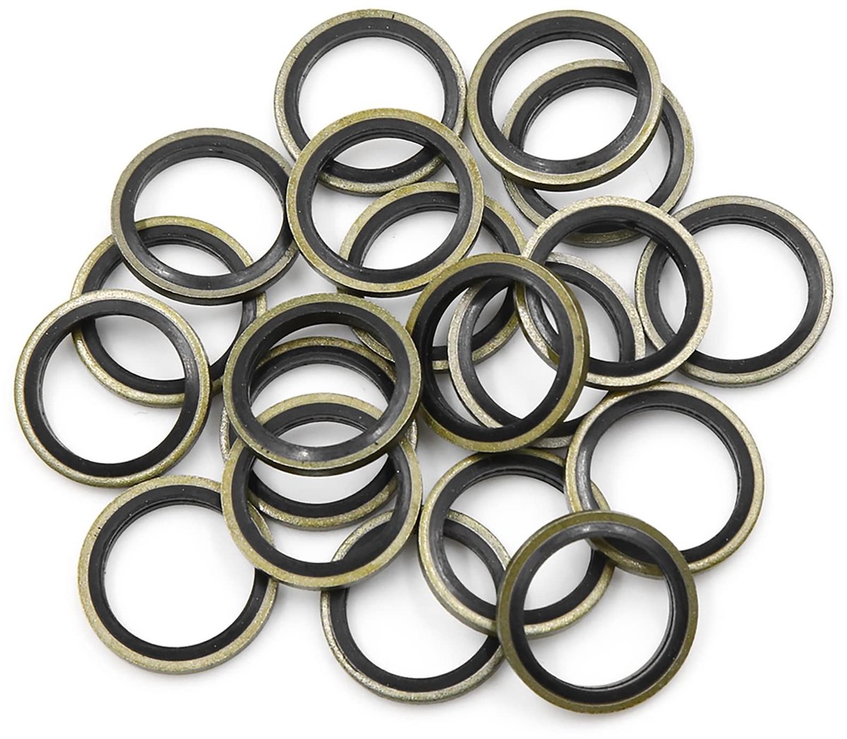 Dailygoods- Olieknijpschijven 20 Stuks - Aluminium - Buitendiameter 22 mm - Binnendiameter 16 mm - Dikte 2 mm - Veiligheidsafdichting - Afdichtringen