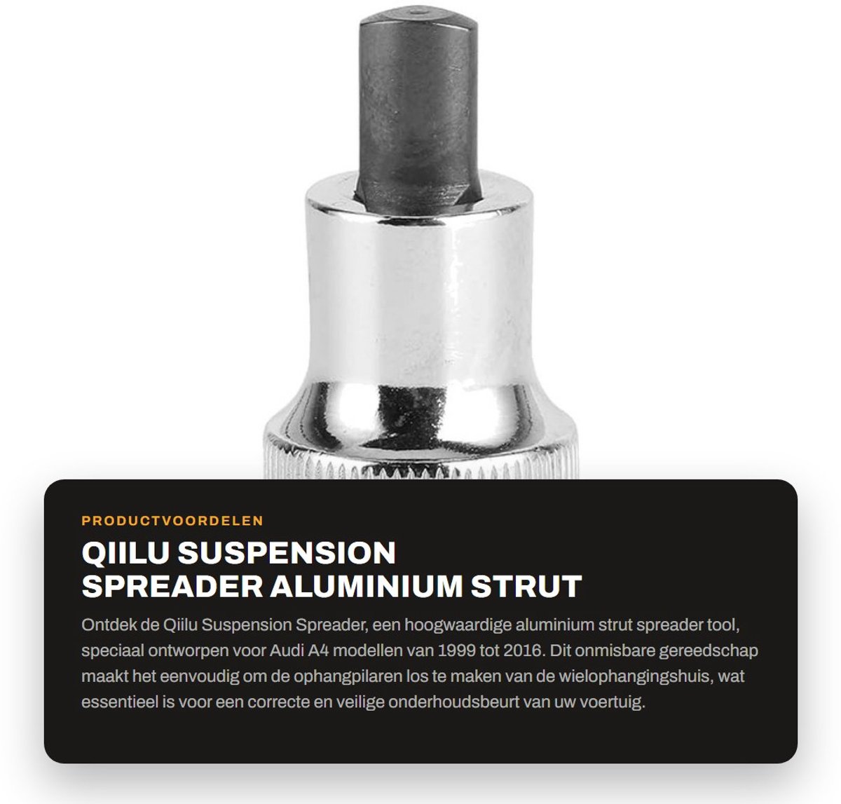 Dailygoods- Schokdemper - Aluminium Leg Socket - Geschikt voor A4 1999-2016 - Schokdemper Gereedschap - Duurzaam en Lichtgewicht - Professionele Productie