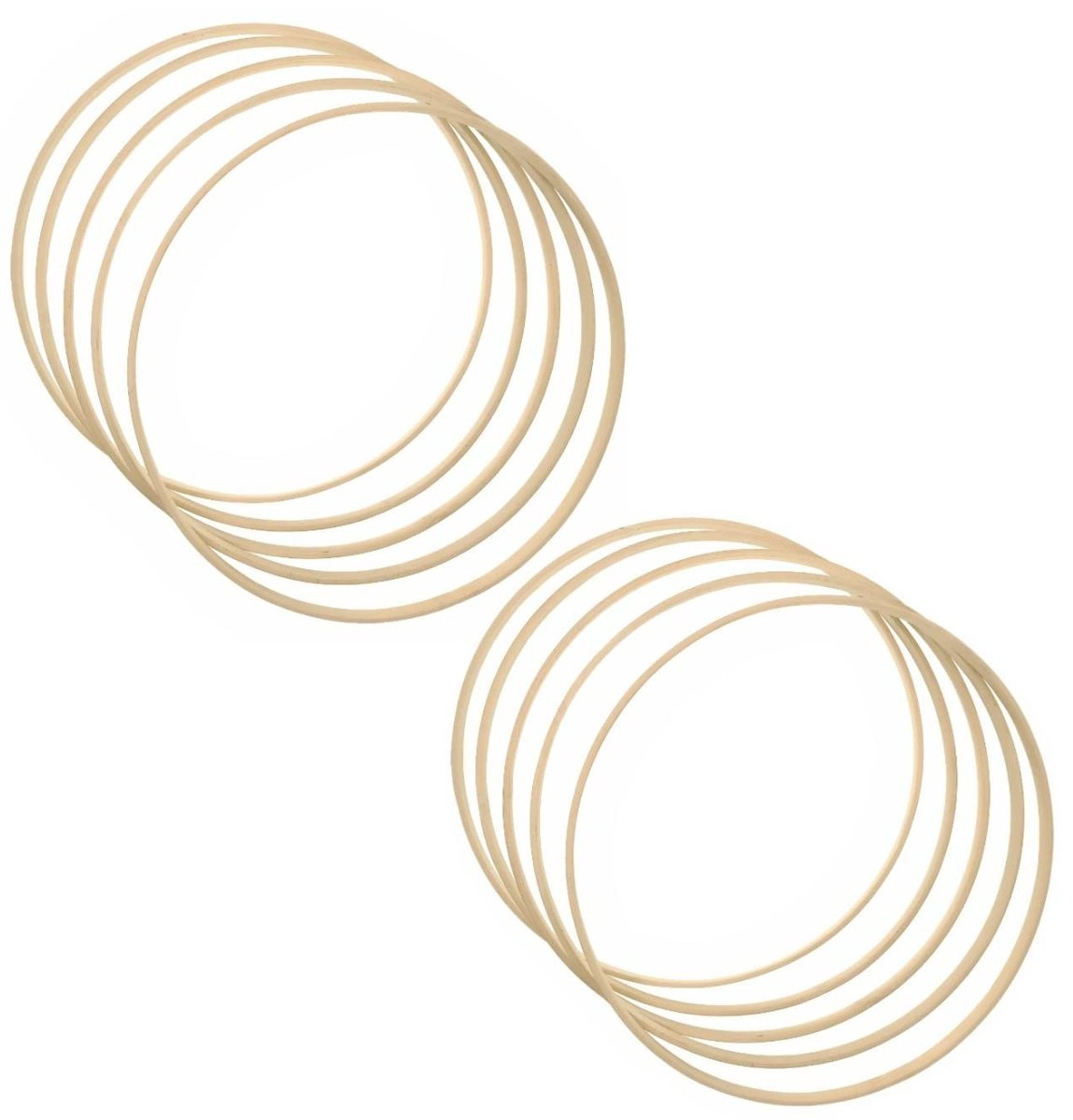 Dailygoods - Bamboe hoepel - Houten hoepels voor macrame - 19.5 cm - Dromenvanger hoepels - Perfect voor ambacht en decoratie