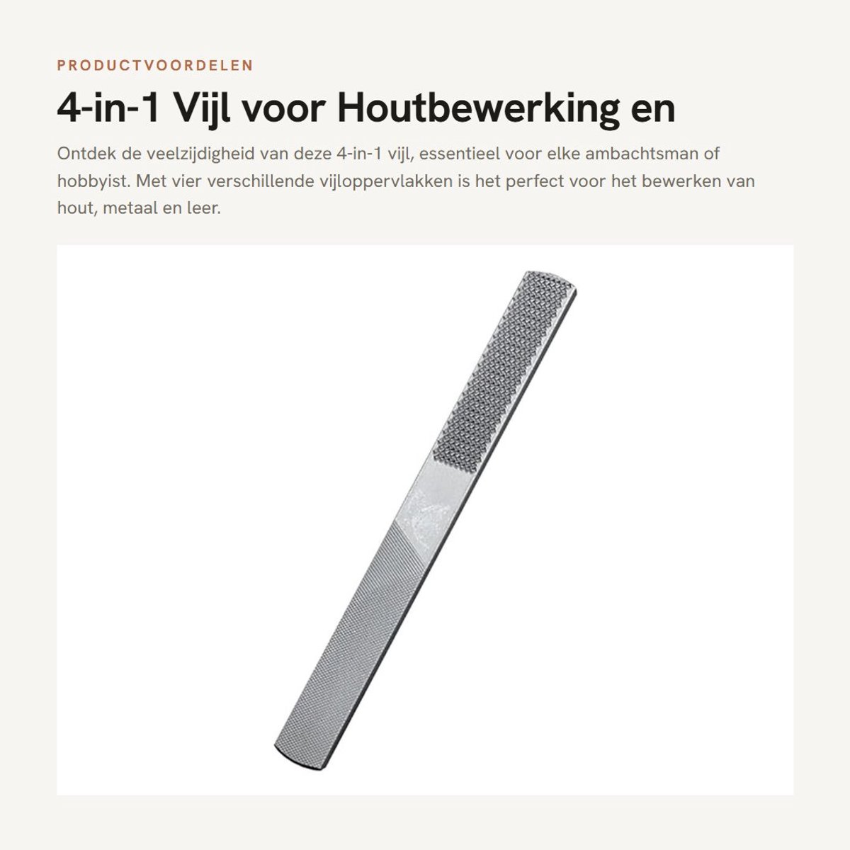 Dailygoods - 4-in-1 Vijl voor Houtbewerking en Metaalbewerking