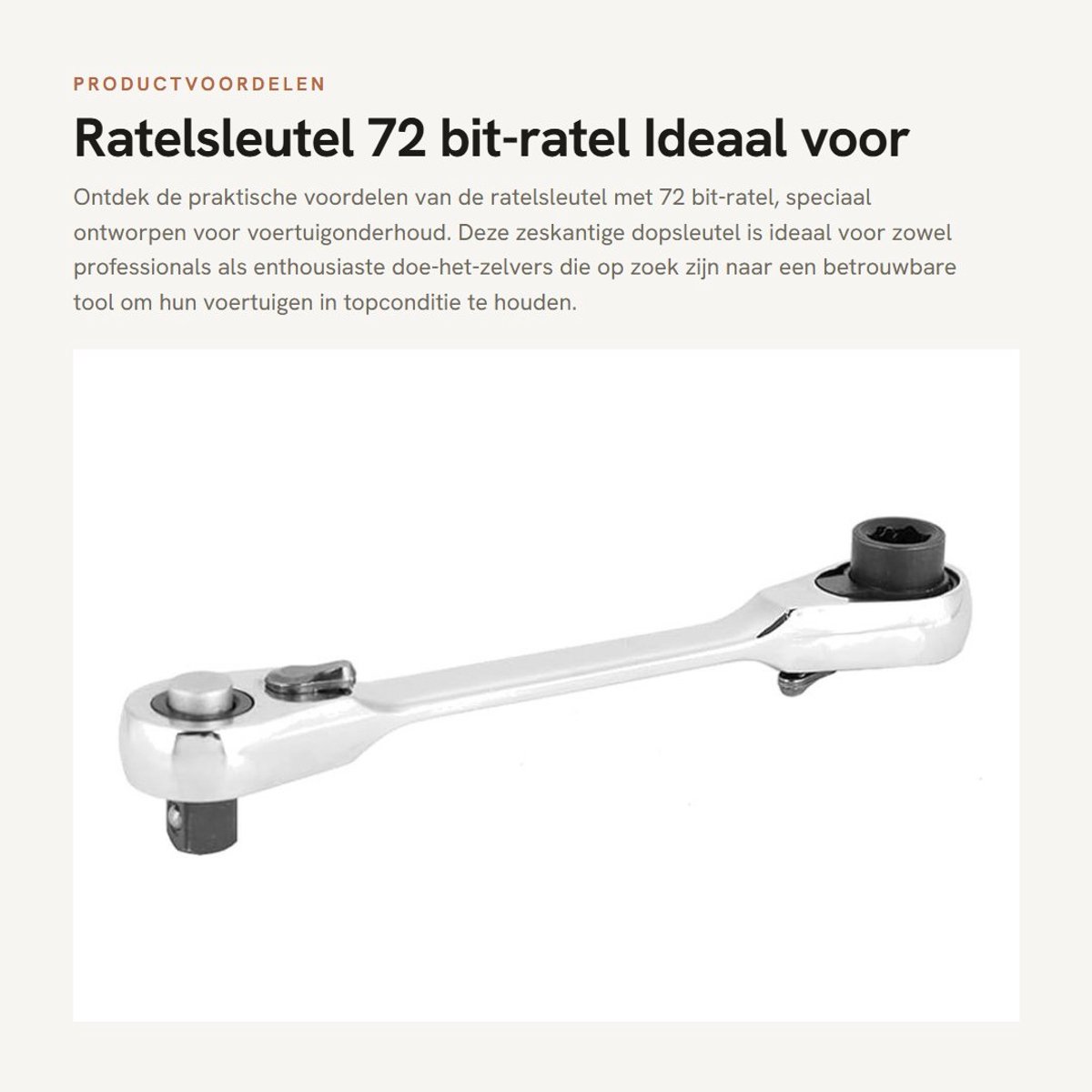 Dailygoods- Ratelsleutel 72 bit - Zeskantige Dopsleutel - 1/4 Inch Aandrijving - Voertuigonderhoud - Professionele Kwaliteit - 107 mm Lengte