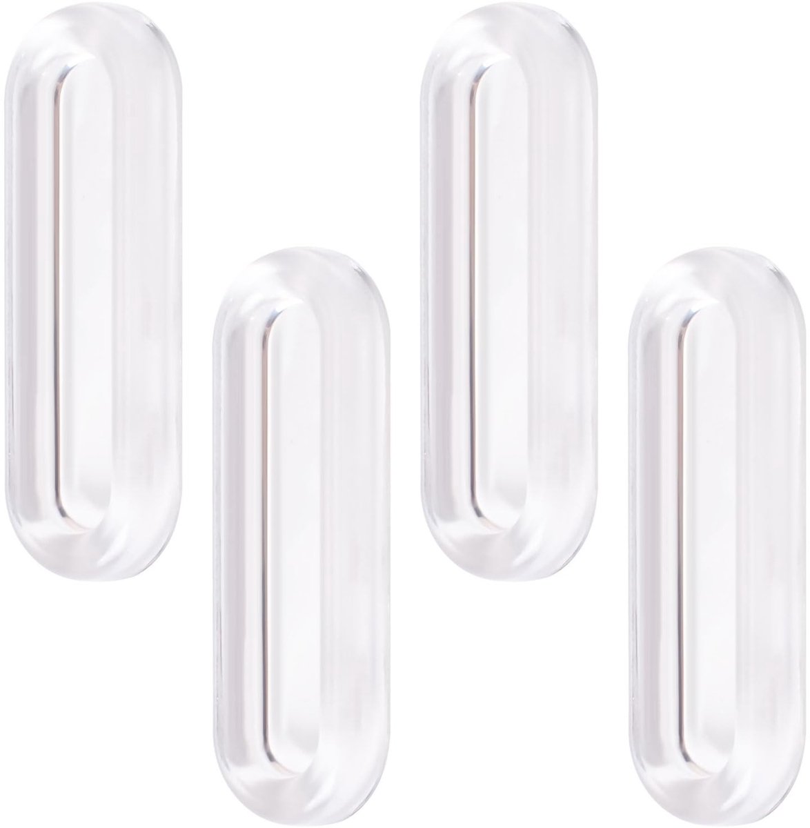 Dailygoods- Trekt 4 Stuks - Zelfklevende Handgrepen - Ovale Schuifdeurgrepen - Doorzichtig Deurbeslag - Modern Interieurdecoratie - Eenvoudige Installatie
