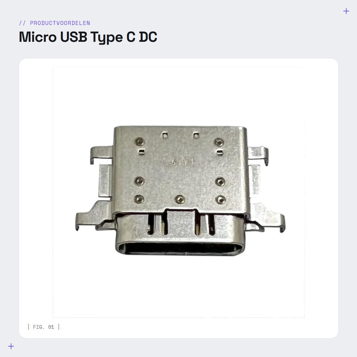 Dailygoods - Micro USB Type C DC Jack voor Laptop