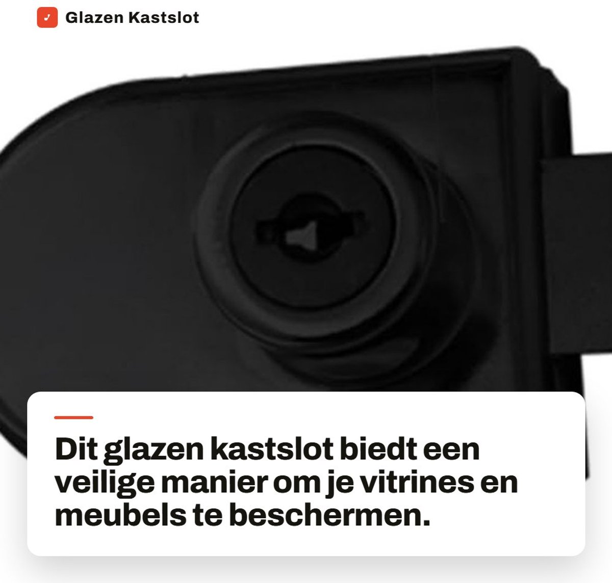 Dailygoods- Kastslot Veilig - Dubbel Deurslot - Beveiligingsslot - Vitrineslot - Meubelvergrendeling - Zonder Boren
