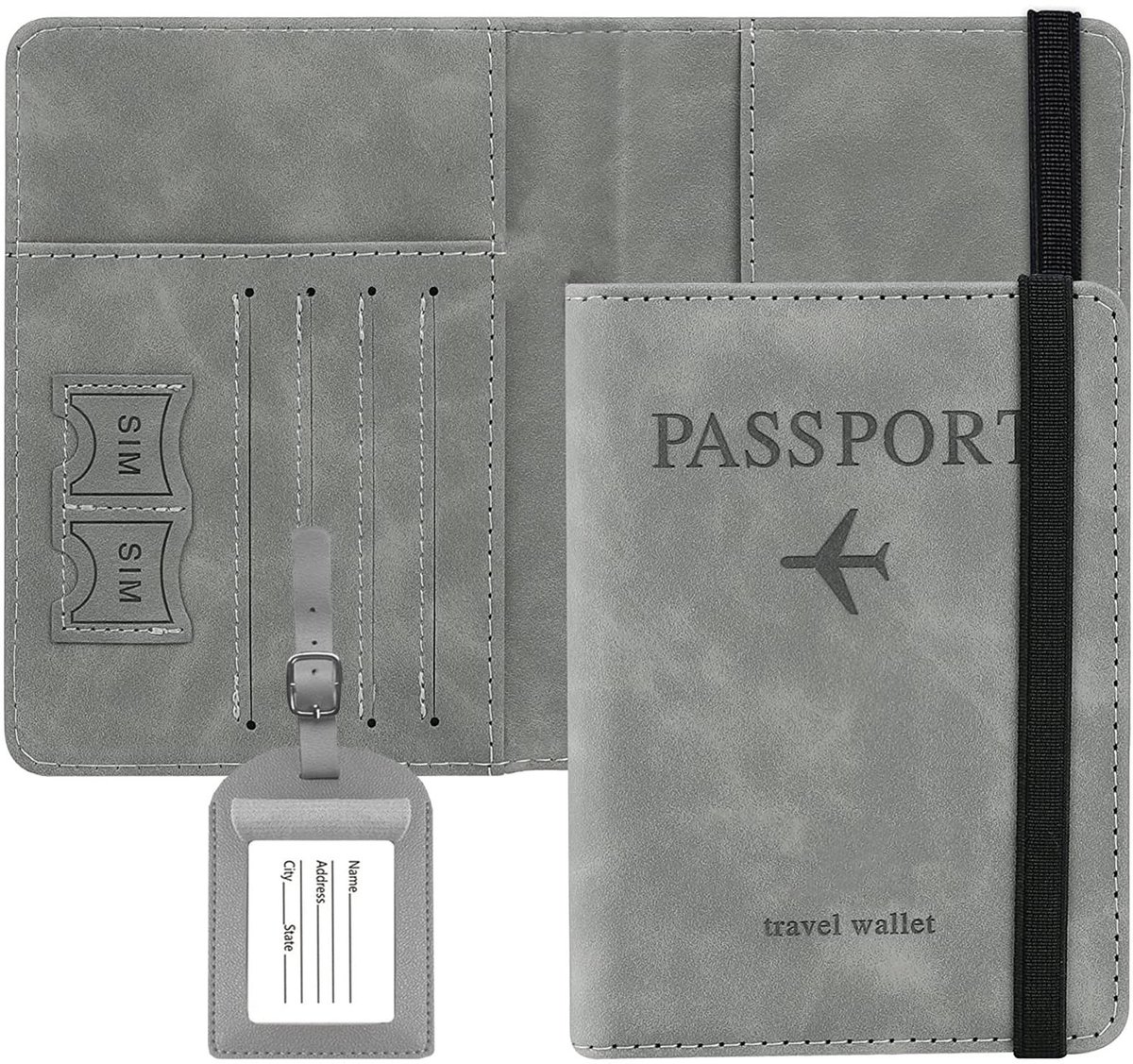 Dailygoods- Paspoorthoes RFID-blokkerend - Documenthouder - Paspoorthouder - Creditcardhouder - Lichtgewicht - Duurzaam PU materiaal
