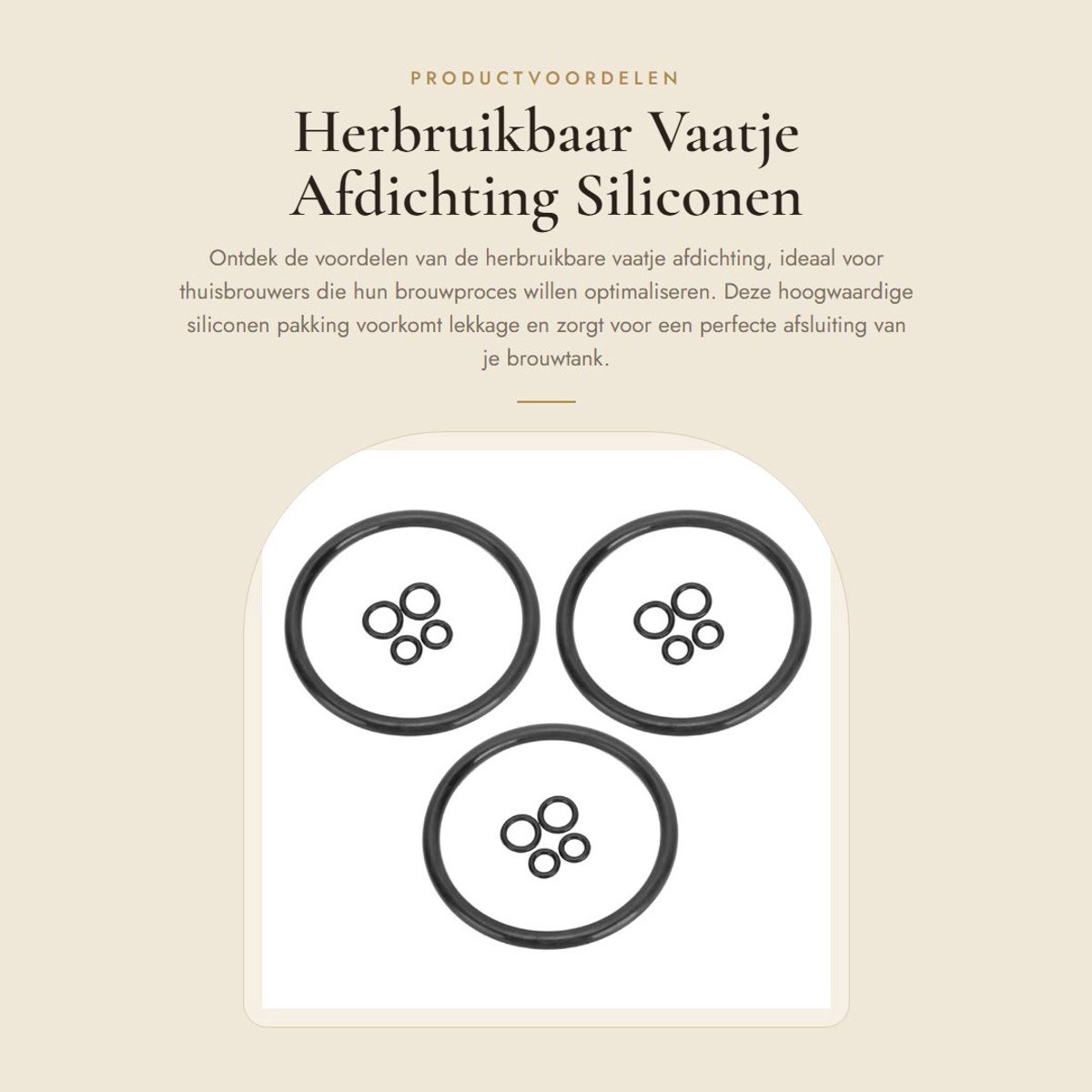 Dailygoods- Afdichting 15 Stuks - Siliconen Afdichting - O-Ring - Herbruikbaar - Vaatje Pakking - Duurzaam Materiaal - Brouwpakket