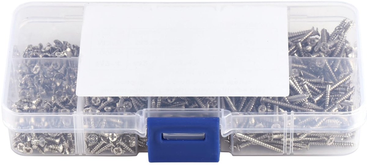 Dailygoods - Houtschroef - Zelftappende Schroeven - 800 Stuks - Koolstofstaal - Cross Drive - Voor Machinale Houtbewerking