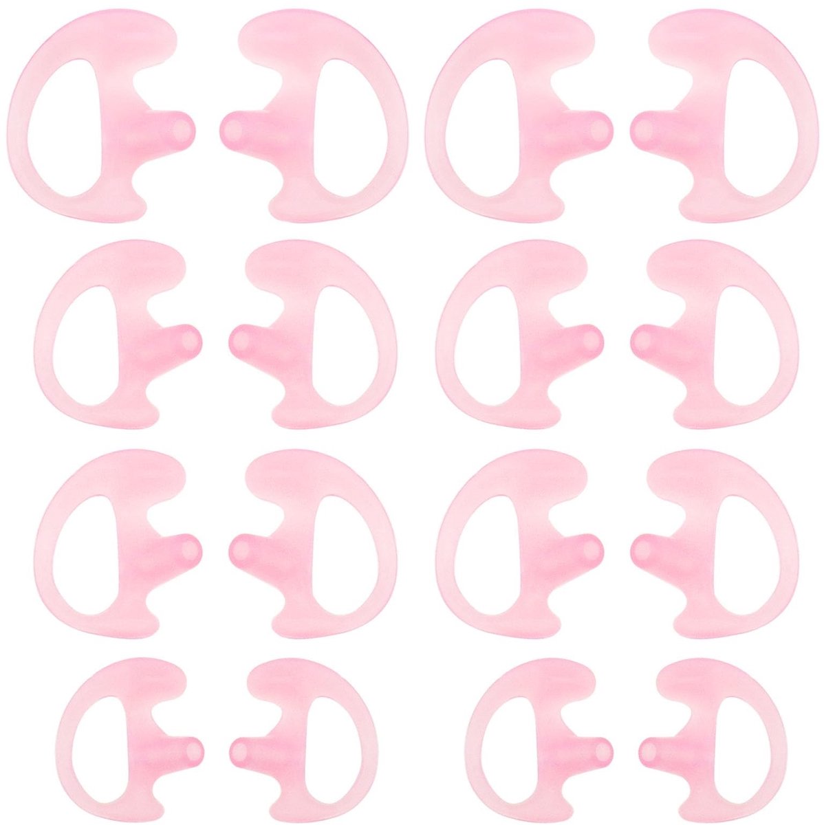 Dailygoods - Siliconen Oordopjes - Geluidsisolatie - Roze - Vervanging voor Coil Tube Audio Kits - Geschikt voor Links en Rechts - 8 Paar