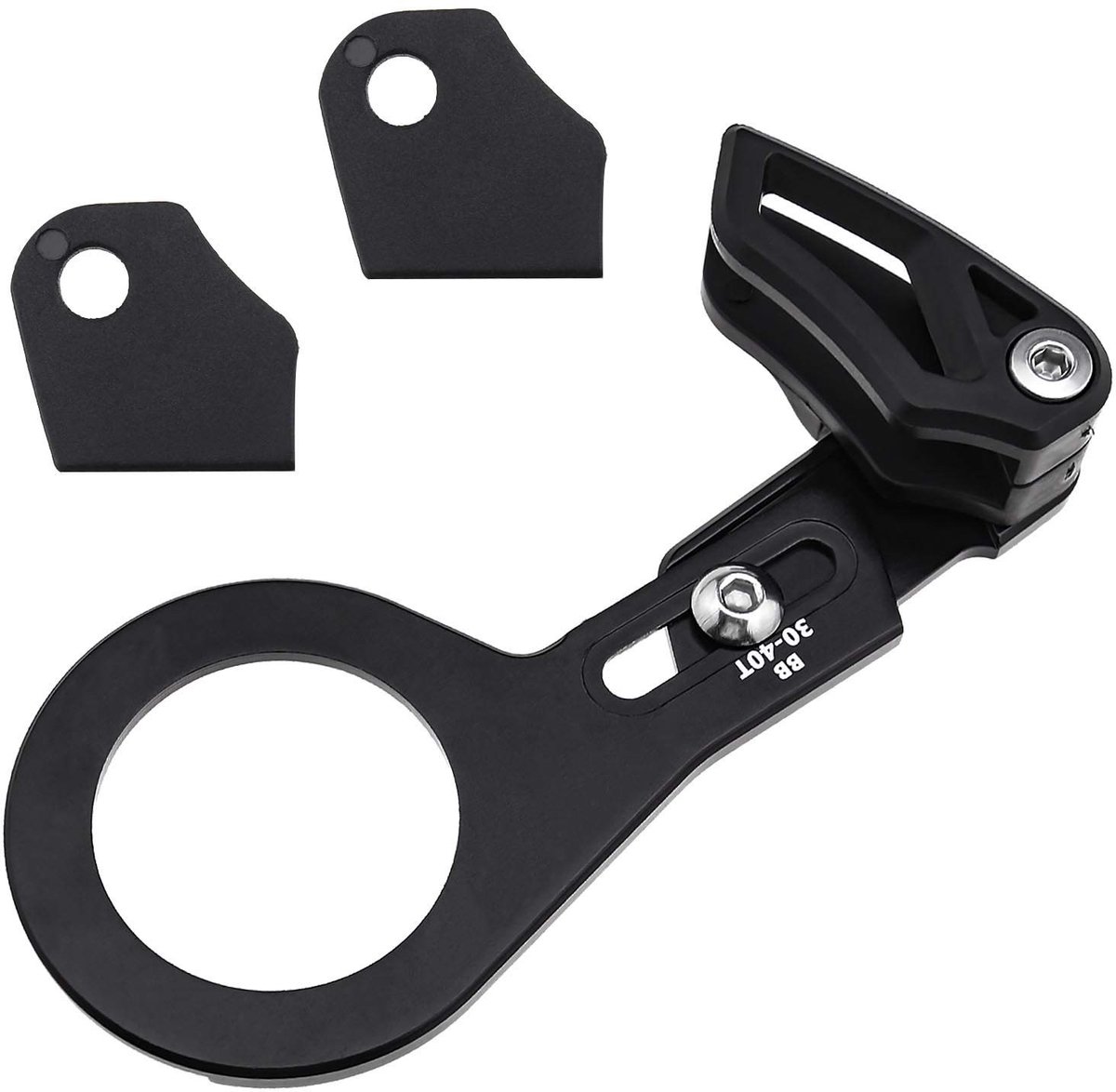 Dailygoods- Kettinggids 30-40T - Kettingbeschermer - Trapas Beugel - Aluminium - Mountainbike - Zwart