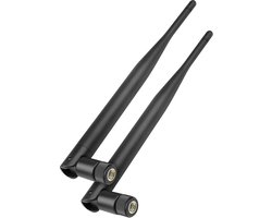 Set van 2x 5dBi Dual-Band Wifi Antenne - 2.4GHz & 5.8GHz RP-SMA - Hoge Gain voor Routers en Access Points
