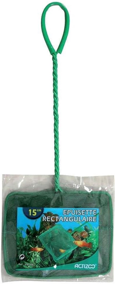 Schepnet Aquarium - Fijnmazig Net - Aquarium Onderhoud - Rechthoekige Vorm - 12 cm - Zwart — afbeelding 4