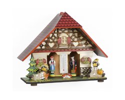 Weerhuisje Schwarzwald - Weerstation Huisje - Weersvoorspelling Buiten - Gemaakt in Duitsland - 14 x 13 x 8 cm - Gekleurd