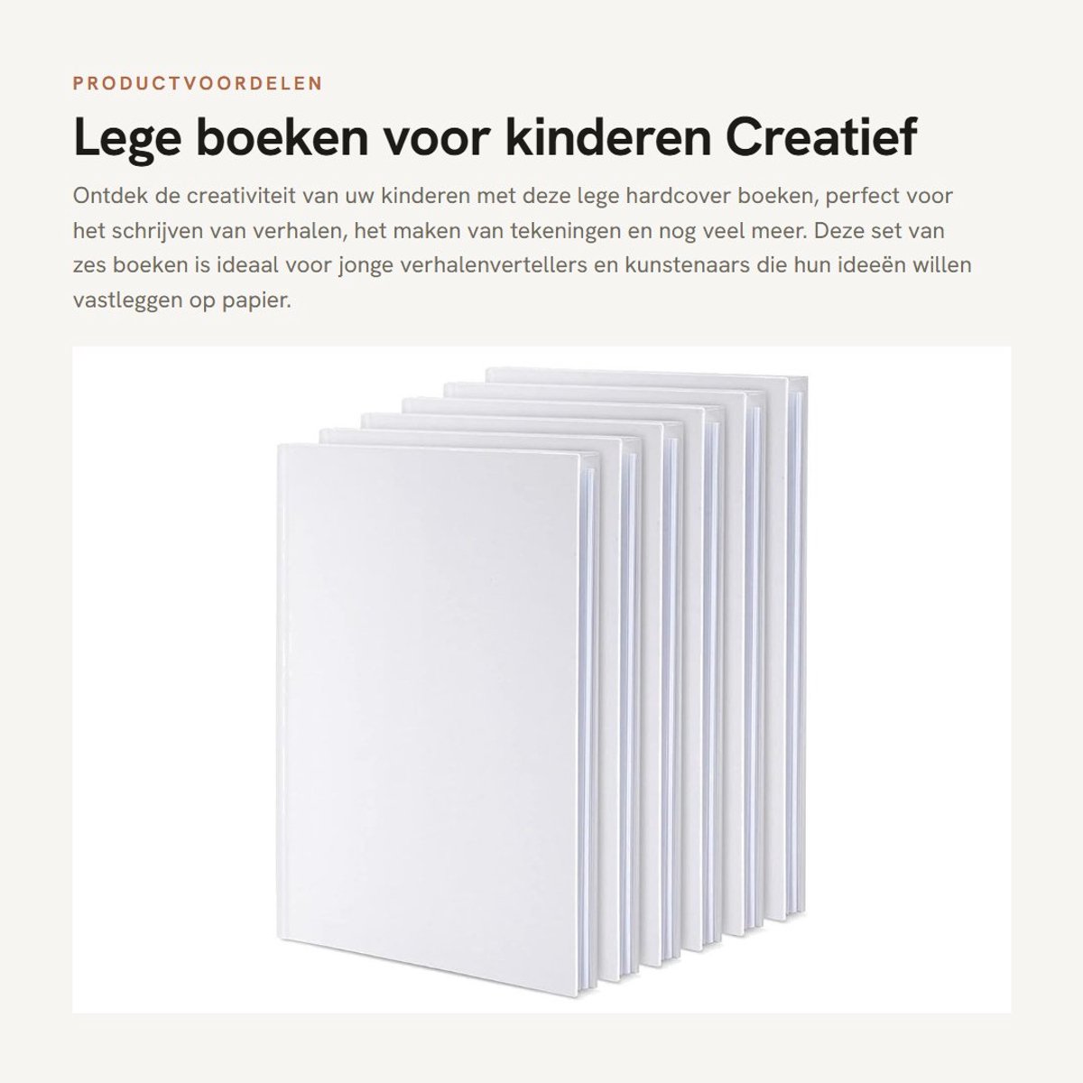 Dailygoods- Schetsboeken Set van 6 - Hardcover - 15,2 x 20,3 cm - Lege Boeken - Creatief Schrijven - Inspirerend voor Kinderen - Schrijfboeken
