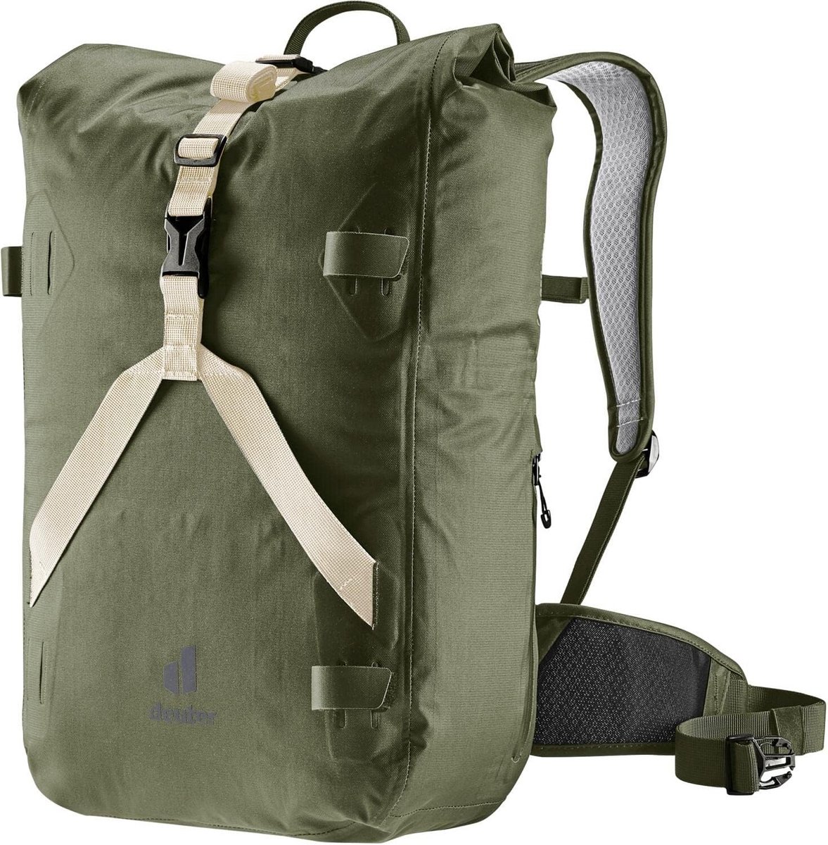 Waterdichte Fietsrugzak - Commuter Rugzak - Stadsvervoer - Volumevergroting - 25+5 L - Khaki