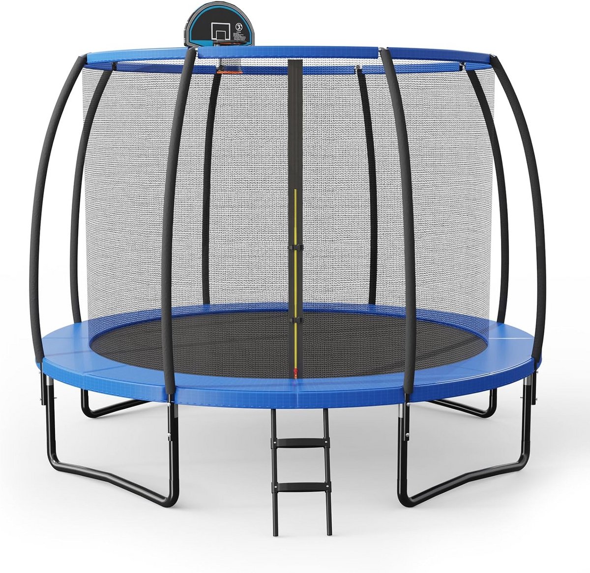 Trampoline - Springkussen - Buiten Spelen - Inclusief Basketbalmand - 305 cm Diameter - Blauw Zwart