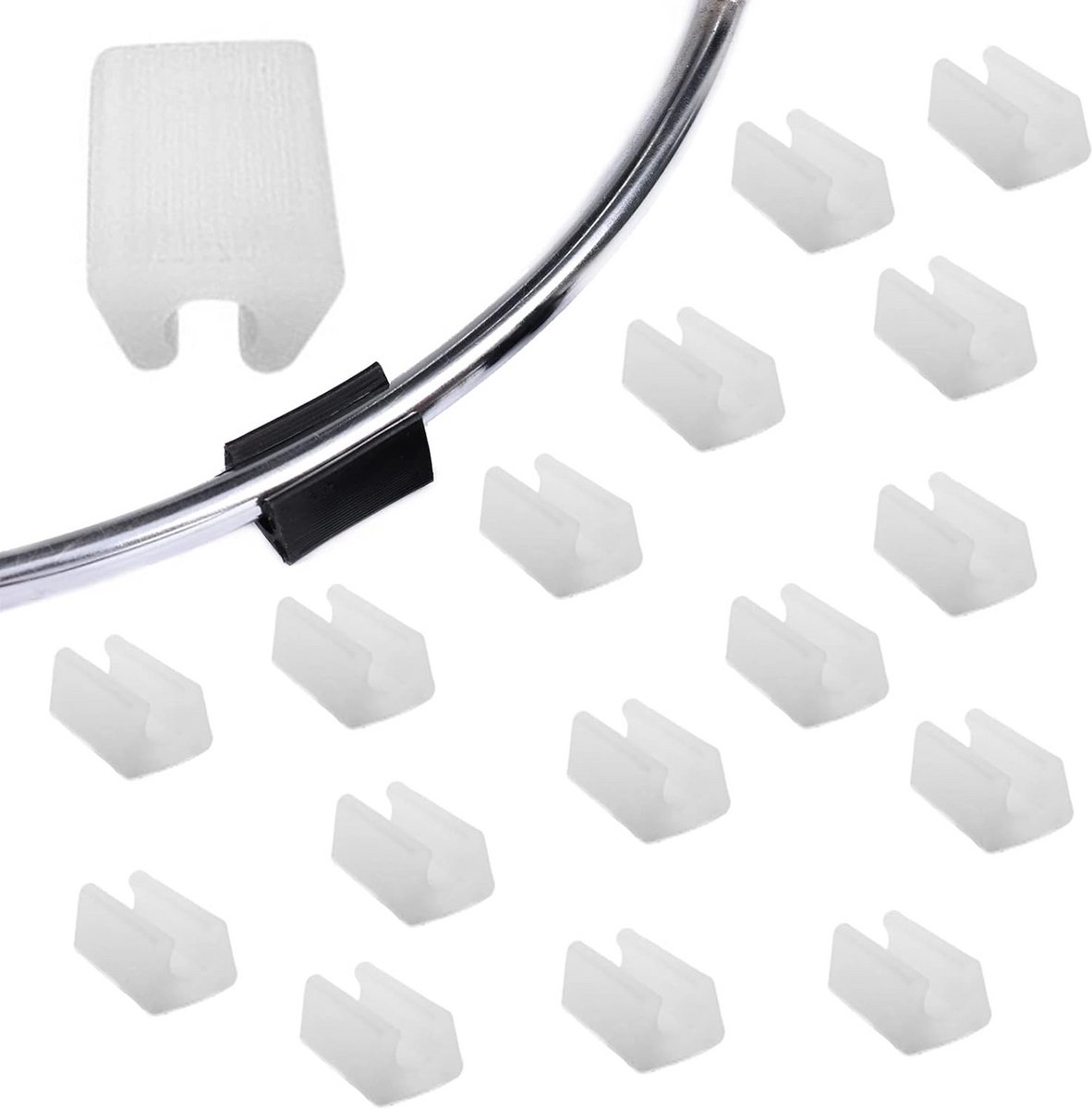 15x Universele Klemdoppen voor Ronde Buis - 10mm Meubelglijders Wit
