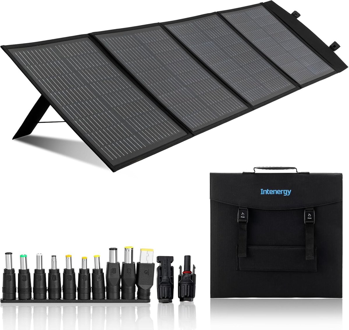 Opvouwbaar zonnepaneel - Draagbare oplader - Kamperen en reizen - Hoge conversie efficiëntie - 100W - Zwart